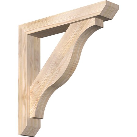 Funston Slat Smooth Bracket W/ Offset Brace, Douglas Fir, 5 1/2W X 32D X 32H